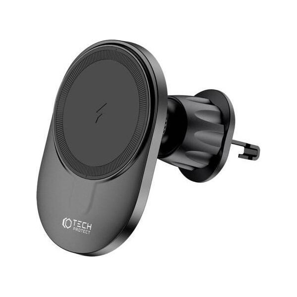 Tech-Protect TECH-PROTECT MM15W-V1 MAGNETIC MAGSAFE DASHBOARD & VENT CAR MOUNT WIRELESS CHARGER 15W BLACK 12936761 9490713931073