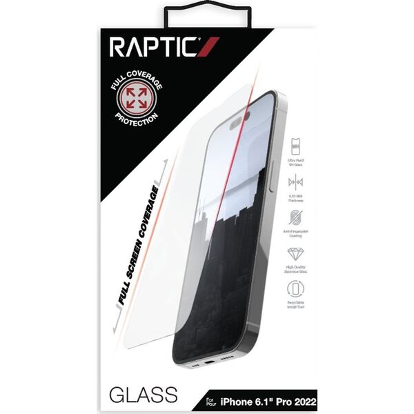 Raptic RAPTIC X-DORIA FULL GLASS SZKŁO HARTOWANE IPHONE 14 PRO NA CAŁY EKRAN 12936769 6950941496353