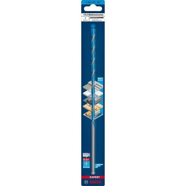 Wiertło Bosch BOSCH WIERTŁO CYL-9 MULTICONSTRUCTION  7 x 200 x 250mm EXPERT 12940791 4059952596501