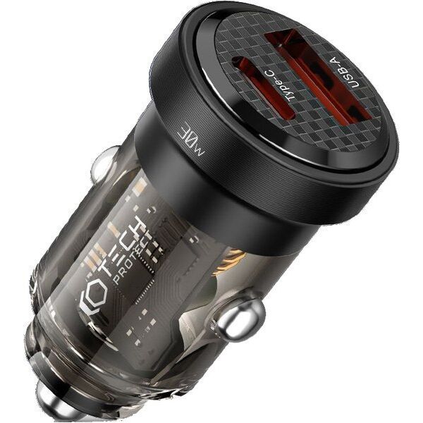Ładowarka Tech-Protect Ładowarka samochodowa Tech-protect CC30W 2-port Car Charger PD 30W QC 3.0 Black 12940830 9490713933794