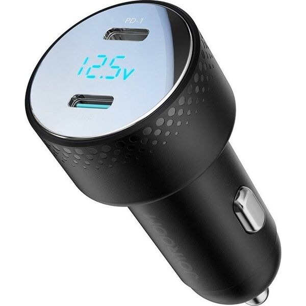 Ładowarka Joyroom Ładowarka samochodowa Joyroom JR-CCD02 2x USB-C 70W LED czarna 12940964 6956116776855