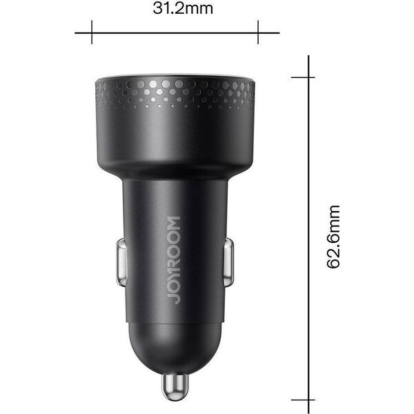 Ładowarka Joyroom Ładowarka samochodowa Joyroom JR-CCD02 2x USB-C 70W LED czarna 12940964 6956116776855