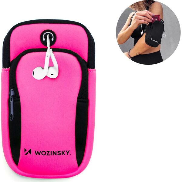 Wozinsky Opaska na telefon do biegania armband różowa Opaska na telefon do biegania armband różowa 12942057 5907769306853