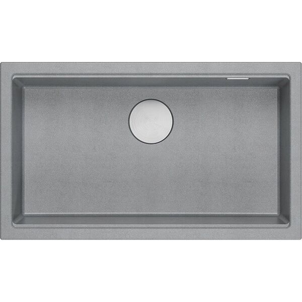 Zlewozmywak GraniteQ LOGAN 110 GraniteQ zlewozmywak silver stone 76x44x23,5 cm 1-komorowy wpuszczany z syfonem manualnym stal szlachetna 12945707 5905505500060
