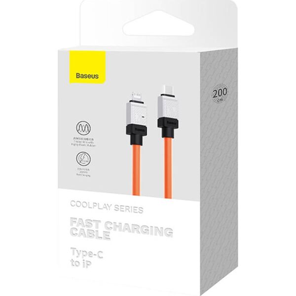 Kabel USB Baseus USB-C - Lightning 2 m Pomarańczowy (CAKW000107) 12960639 6932172626631