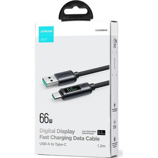 Kabel USB Joyroom USB-A - USB-C 1.2 m Czarny (S-AC066A16) 12971792 6956116750619