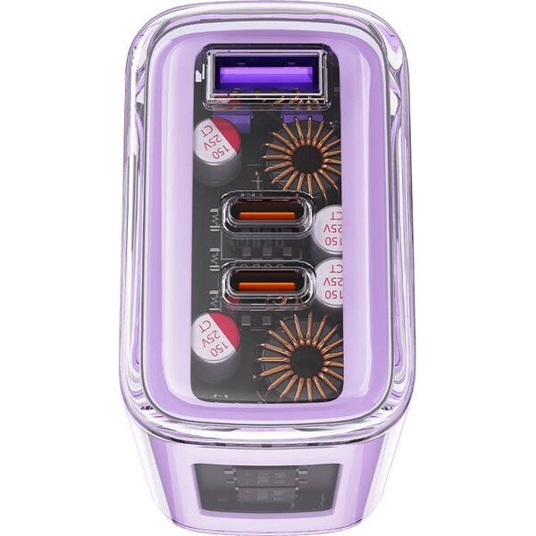 Ładowarka Acefast Ładowarka sieciowa Acefast A45, 2x USB-C,1xUSB-A, 65W PD (zielona) 12971873 6974316282099