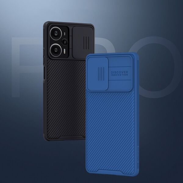 Nillkin Pancerne etui Xiaomi Redmi Note 12 Turbo / Xiaomi Poco F5 z osłoną na aparat Nillkin CamShield Pro Case - czarne 12982100 6902048264045