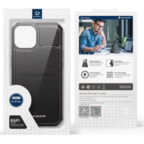 DUXDUCIS Etui Dux Ducis Rafi Mag MagSafe Apple iPhone 14 Plus czarne 12982129 6934913027257