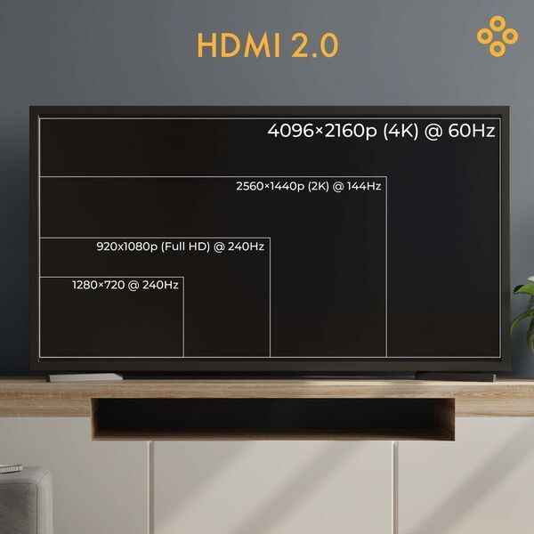 Kabel Claroc HDMI - HDMI 50m czarny (FEN-HDMI-20-50M) 12995039 5907772507353