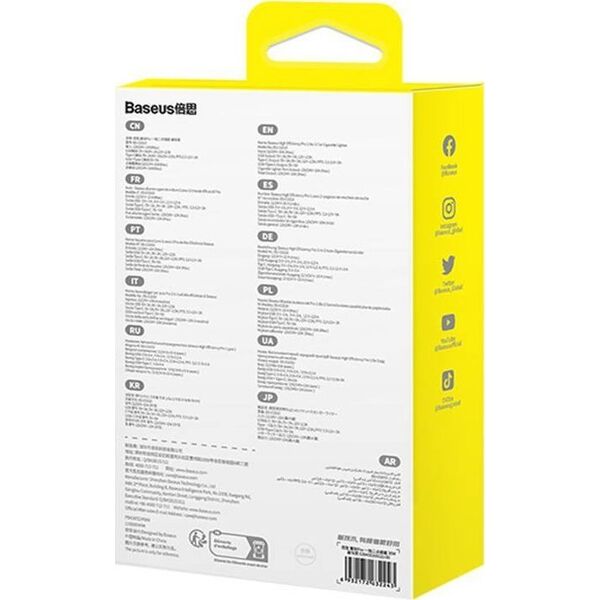 Baseus Rozdzielacz gniazda zapalniczki 30W (Czarny) 12996157 6932172632243