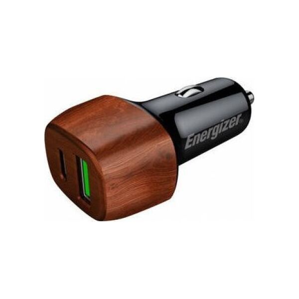 Ładowarka Energizer Energizer Ultimate - Ładowarka samochodowa USB-C & USB-A 38W PD + QC3.0 (Walnut) 12996263 3492548232819