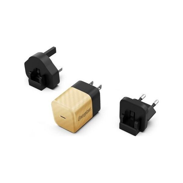 Ładowarka Energizer Energizer Ultimate - Ładowarka sieciowa Multiplug EU / UK / US GaN 20W PD (Złoty) 12996272 3492548232185