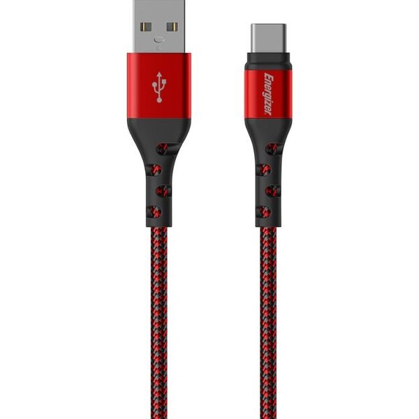 Kabel USB Energizer USB-A - USB-C 2 m Czerwony (C520CKRD) 12996276 3492548231607