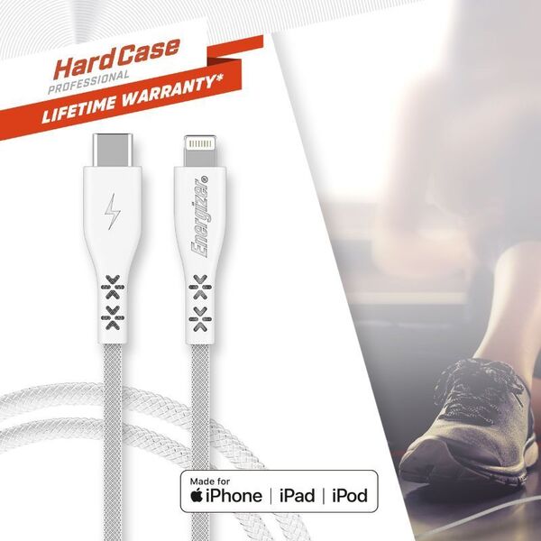 Kabel USB Energizer USB-C - Lightning 2 m Biały (C411LKWH) 12996284 3492548232291