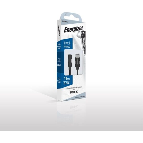 Adapter AV Energizer Energizer Ultimate - Adapter audio USB-C do jack 3,5 mm 11 cm (Czarny) 12996318 3492548231270