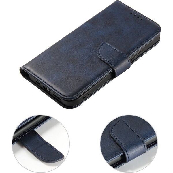 Hurtel Etui portfel z klapką podstawką do iPhone 15 Pro Max Magnet Case - niebieskie 13001894 9145576279304