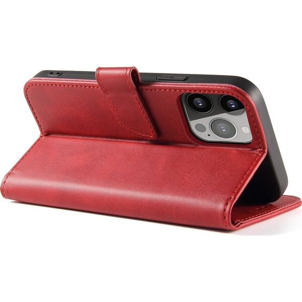 Hurtel Etui portfel z klapką podstawką do iPhone 15 Pro Max Magnet Case - czerwone 13001896 9145576279311