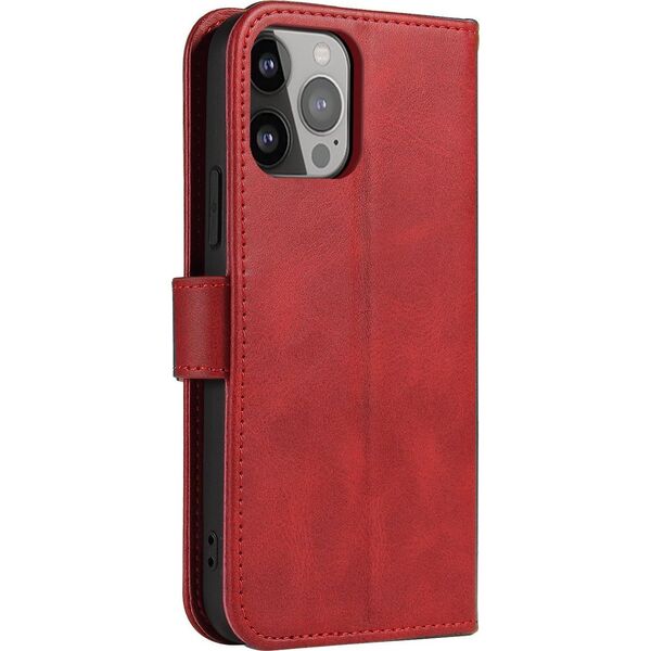 Hurtel Etui portfel z klapką podstawką do iPhone 15 Pro Max Magnet Case - czerwone 13001896 9145576279311