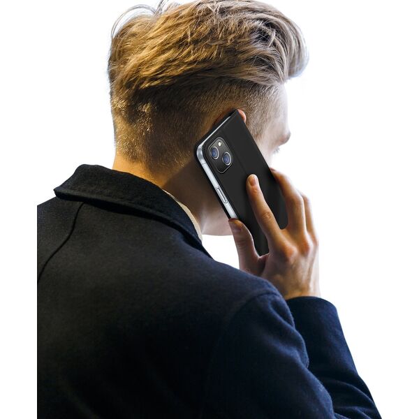 Dux Ducis Etui do iPhone 15 Plus pokrowiec z klapką i portfelem Dux Ducis Skin Pro - czarne 13001915 6934913025383
