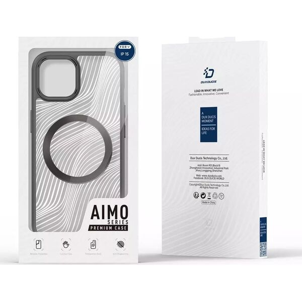 DUXDUCIS Etui Dux Ducis Aimo Mag MagSafe Apple iPhone 15 czarne 13002008 6934913025031