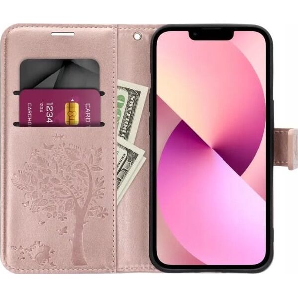 OEM WYP KABURA MEZZO BOOK DO XIAOMI MI 11 LITE 5G / MI 11 LITE LTE ( 4G ) / MI 11 LITE NE DRZEWO ZŁOTY RÓŻ 13002146 5903396136719