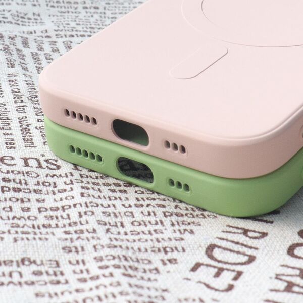 Hurtel Silikonowe magnetyczne etui iPhone 14 Pro Silicone Case Magsafe - szaroniebieskie 13002232 9145576278352