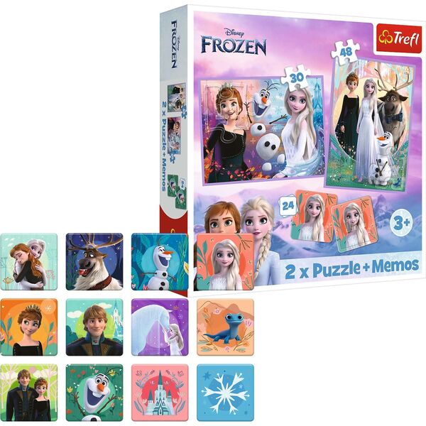 Trefl PUZZLE 2W1 MEMOS TREFL KSIEZNICZKI W KRAINIE PUD 13011458 5900511933352