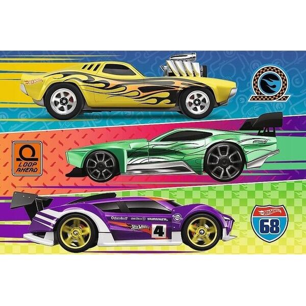Trefl Puzzle 60 element?w Wy?cigi Hot Wheels 13011510 5900511173895