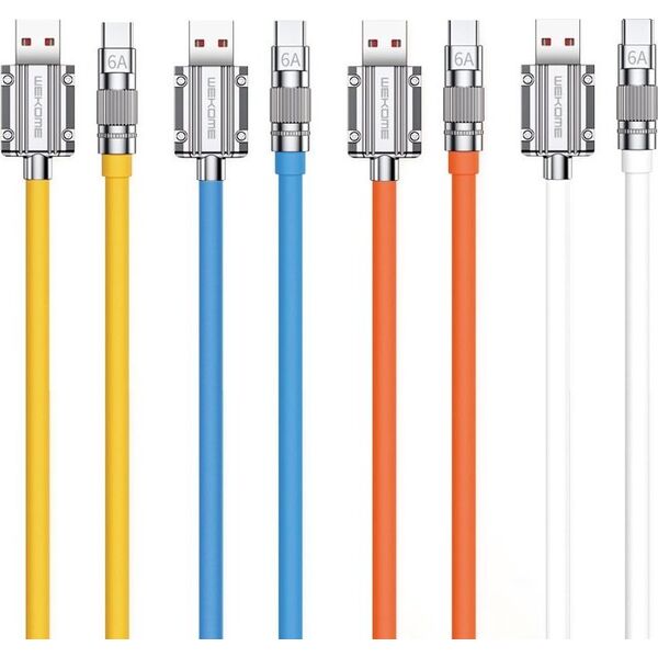 Kabel USB Wekome USB-A - USB-C 1 m Pomarańczowy (WK-WDC-186_02_ORANGE) 13026861 6941027632864
