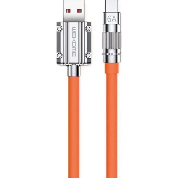 Kabel USB Wekome USB-A - USB-C 1 m Pomarańczowy (WK-WDC-186_02_ORANGE) 13026861 6941027632864