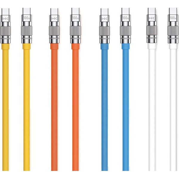 Kabel USB Wekome USB-C - USB-C 1 m Biały (WK-WDC-188_WHITE) 13026871 6941027632963