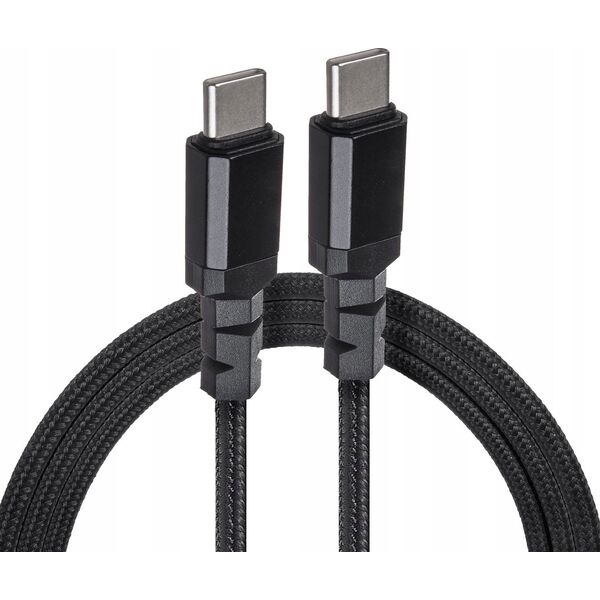Kabel USB Maclean USB-C - USB-C 1 m Czarny (3) 13026881 5902211130543