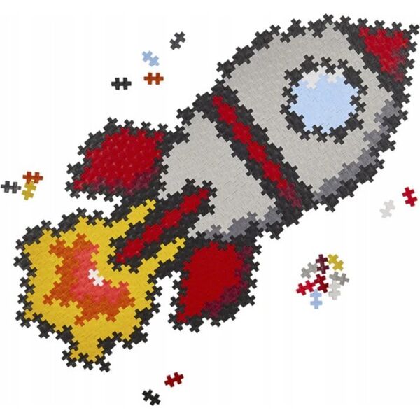 Plus Plus PLUS-PLUS PUZZLE BY NUMBER RAKIETA - 500 ELEMENTÓW 13048292 5710409107594