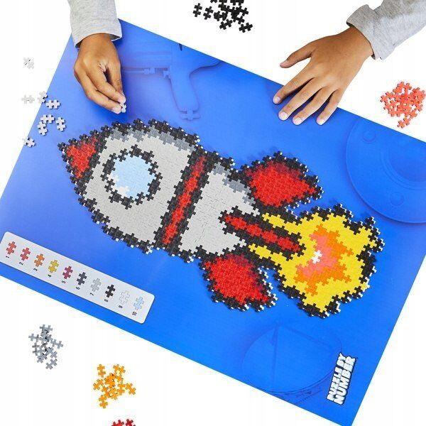 Plus Plus PLUS-PLUS PUZZLE BY NUMBER RAKIETA - 500 ELEMENTÓW 13048292 5710409107594