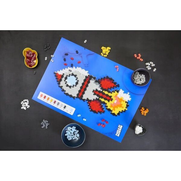 Plus Plus PLUS-PLUS PUZZLE BY NUMBER RAKIETA - 500 ELEMENTÓW 13048292 5710409107594