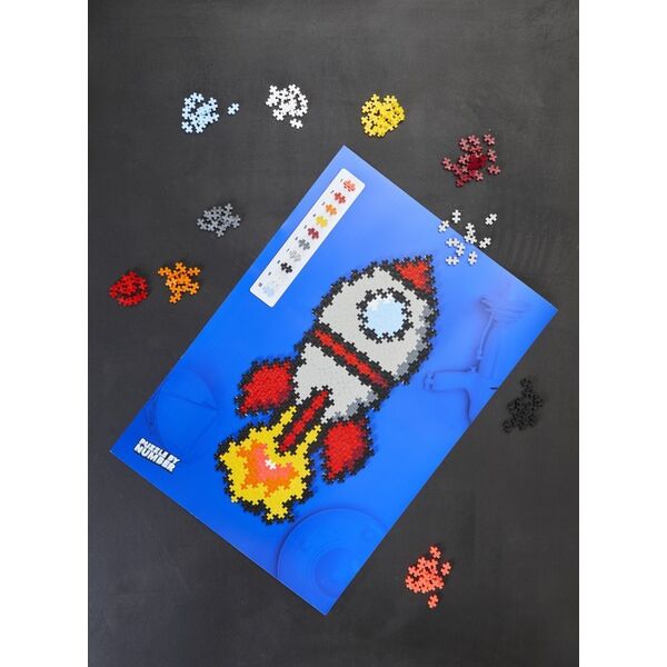 Plus Plus PLUS-PLUS PUZZLE BY NUMBER RAKIETA - 500 ELEMENTÓW 13048292 5710409107594
