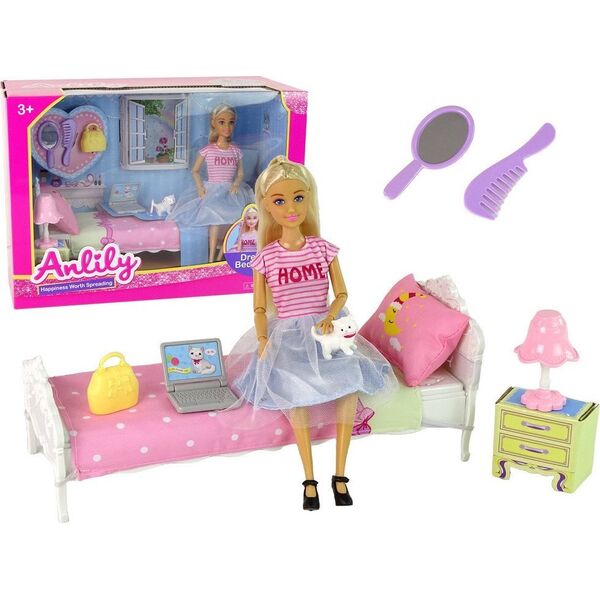 Lean Cars Lalka Anlily w Sypialni Akcesoria  Meble Dla Dzieci 13053156 5905515352611