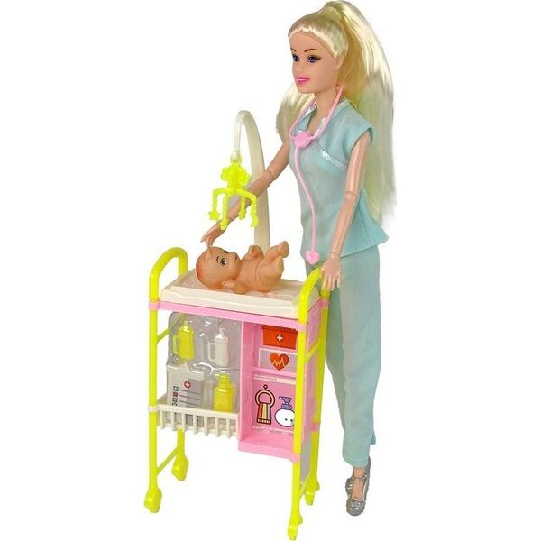 LeanToys Lalka Dla Dzieci Lekarz Długie Włosy Akcesoria 13053186 5905679072578