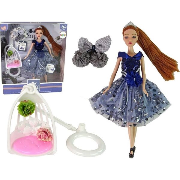 LeanToys Lalka Dla Dzieci Emily Huśtawka Kwiaty 13053282 5905515359887