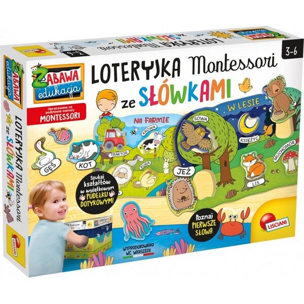 Lisciani LISCIANI MONTESSORI LOTERYJKA ZE SŁÓWKAMI MONTESSORI 13057056 8008324101764