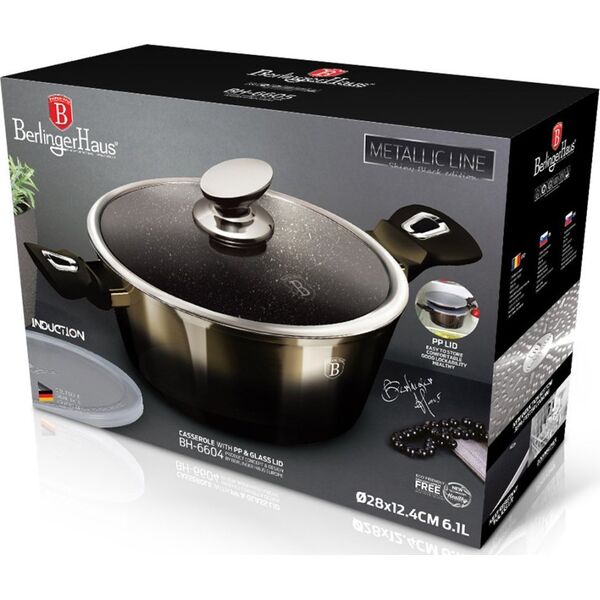 Berlinger Haus GARNEK GRANITOWY 28cm BERLINGERHAUS BH-6606 SHINY BLACK 13060837 5999108415166