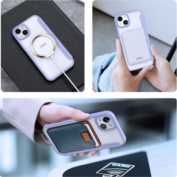 DUXDUCIS Etui Dux Ducis Skin X Pro MagSafe Apple iPhone 15 Plus fioletowy 13087031 6934913025222