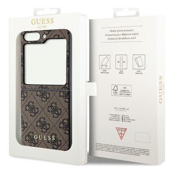 Guess Etui Guess GUHCZF5GF4GBR Samsung Galaxy Z Flip 5 hardcase 4G Charms Collection brązowy 13087211 3666339171957