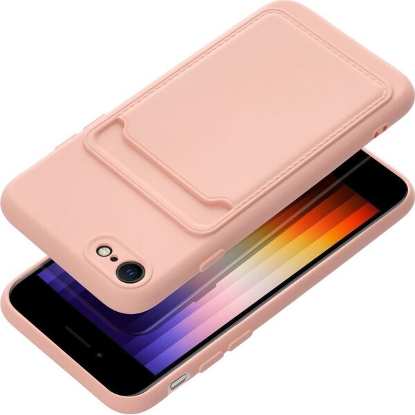 OEM Futerał CARD CASE do IPHONE 7 / 8 / SE 2020 / SE 2022 różowy 13087800 5903396153747