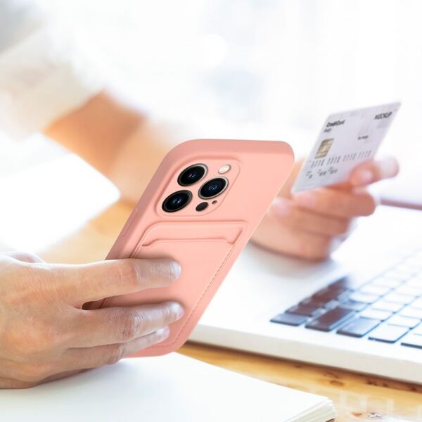 OEM Futerał CARD CASE do IPHONE 7 / 8 / SE 2020 / SE 2022 różowy 13087800 5903396153747
