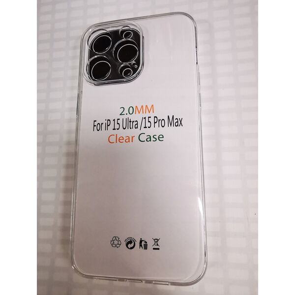 OEM Futerał CLEAR CASE 2mm do IPHONE 15 PRO MAX (camera protection) 13087817 5903396212871