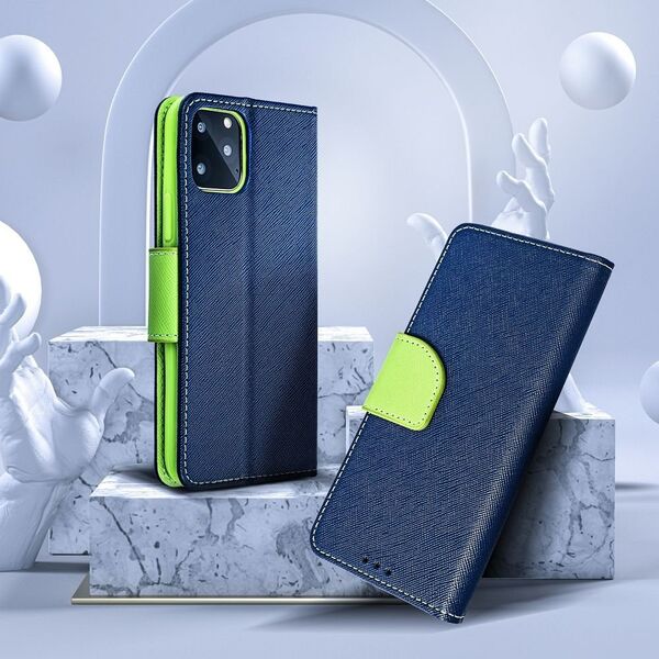 OEM Kabura Fancy Book do SAMSUNG A14 4G / A14 5G granatowy / limonkowy 13088316 5903396194313