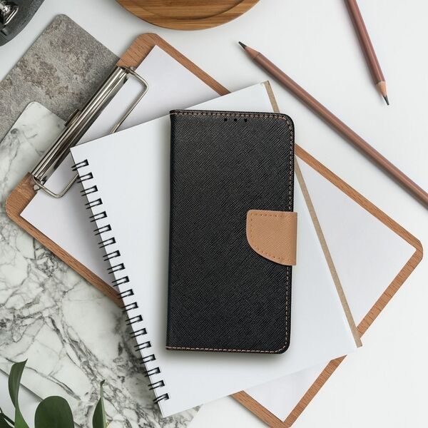 OEM Kabura Fancy Book do IPHONE 14 PRO czarny / złoty 13088467 5903396163166