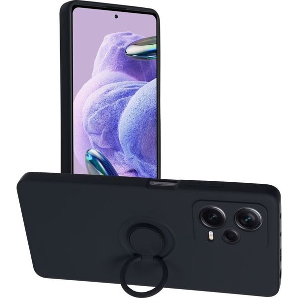 OEM Futerał SILICONE RING do XIAOMI Redmi NOTE 12 PRO+ 5G czarny 13088523 5903396210556